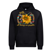 Black with god all things are possible with sunflower bbs Urban Hoodie - BundleAndBundleShop
