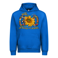 Cobalt with god all things are possible with sunflower bbs Urban Hoodie - BundleAndBundleShop