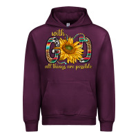 Mauve Wine with god all things are possible with sunflower bbs Urban Hoodie - BundleAndBundleShop