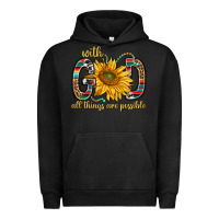Pigment Black with god all things are possible with sunflower bbs Urban Hoodie - BundleAndBundleShop