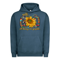 Pigment Midnight Navy with god all things are possible with sunflower bbs Urban Hoodie - BundleAndBundleShop