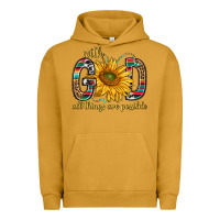 Pigment Peanut Butter with god all things are possible with sunflower bbs Urban Hoodie - BundleAndBundleShop
