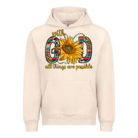 Sandshell with god all things are possible with sunflower bbs Urban Hoodie - BundleAndBundleShop
