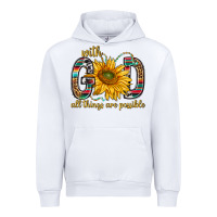 With God All Things Are Possible With Sunflower Bbs Urban Hoodie | Teevron