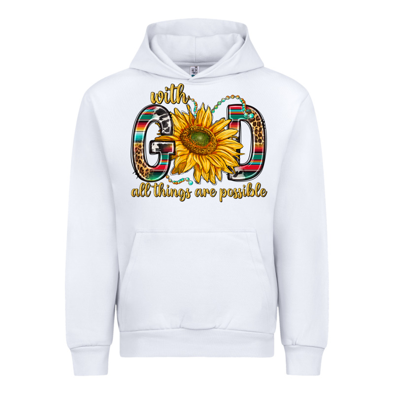 With God All Things Are Possible With Sunflower Bbs Urban Hoodie by BundleAndBundleShop | Teevron