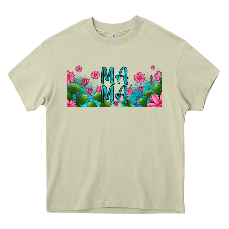 Cactus And Flowers Mama Libbey Glass Heavy Core Tee by HRA Design Shop | Teevron