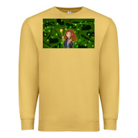 Antique Gold wizard girl and cat Premium Sweatshirt - TumblerDesignByShophia