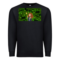 Black wizard girl and cat Premium Sweatshirt - TumblerDesignByShophia