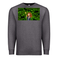 Charcoal Heather wizard girl and cat Premium Sweatshirt - TumblerDesignByShophia