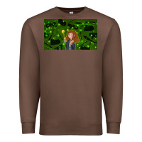 Chestnut wizard girl and cat Premium Sweatshirt - TumblerDesignByShophia