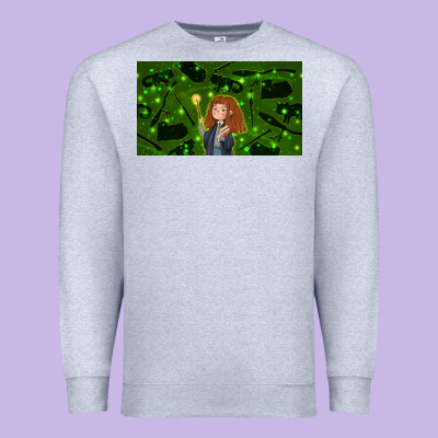 Wizard Girl And Cat Premium Sweatshirt Designed By Tumblerdesignbyshophia