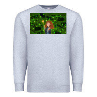 Heather Grey wizard girl and cat Premium Sweatshirt - TumblerDesignByShophia