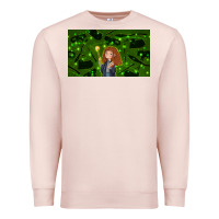 Pale Pink wizard girl and cat Premium Sweatshirt - TumblerDesignByShophia