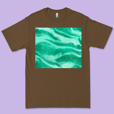 Green Glitter Premium Tee Designed By Jahusdesignshop