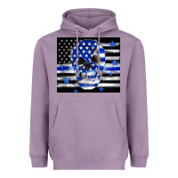Lavender police flag patriotic skull Heavyweight Hoodie - TumblerDesignByShophia