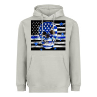 Moon Dust police flag patriotic skull Heavyweight Hoodie - TumblerDesignByShophia