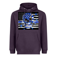 Plum police flag patriotic skull Heavyweight Hoodie - TumblerDesignByShophia