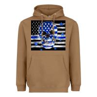 Toasted Coconut police flag patriotic skull Heavyweight Hoodie - TumblerDesignByShophia