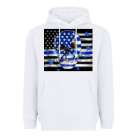 White police flag patriotic skull Heavyweight Hoodie - TumblerDesignByShophia