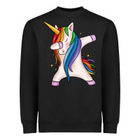 Black dabbing unicorn Heavyweight Sweatshirt - MaliasSmallBusiness