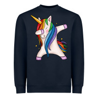 Navy dabbing unicorn Heavyweight Sweatshirt - MaliasSmallBusiness