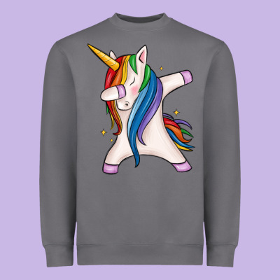 Dabbing Unicorn Heavyweight Sweatshirt Designed By Maliassmallbusiness
