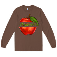 Chestnut teacher life with apple Long Sleeve Tee - NancyCooperArtShop