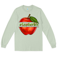 Matcha teacher life with apple Long Sleeve Tee - NancyCooperArtShop