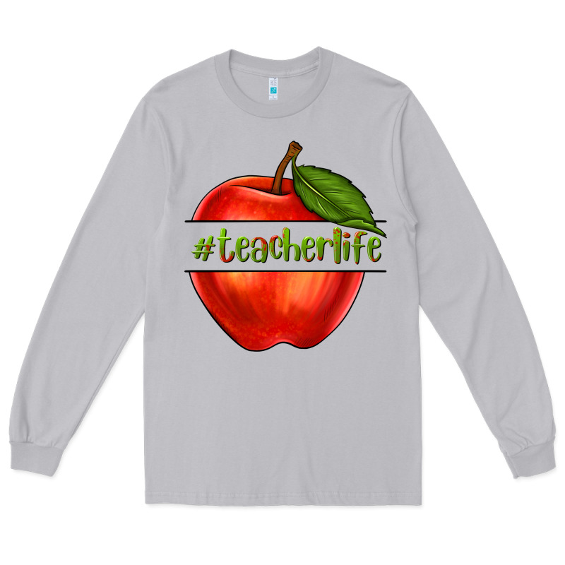 Teacher Life With Apple Long Sleeve Tee by NancyCooperArtShop | Teevron
