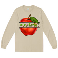 Mushroom teacher life with apple Long Sleeve Tee - NancyCooperArtShop