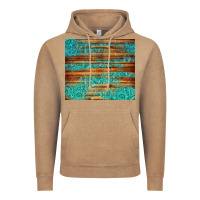 Vintage Coffee turquoise  leather and wooden pattern tumbler Vintage Hoodie - Jasminsmagicworld