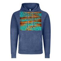 Vintage Denim turquoise  leather and wooden pattern tumbler Vintage Hoodie - Jasminsmagicworld