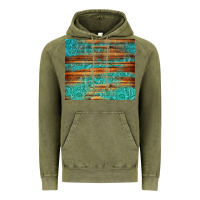 Vintage Olive turquoise  leather and wooden pattern tumbler Vintage Hoodie - Jasminsmagicworld