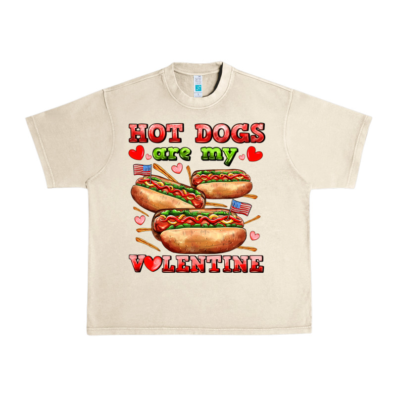 Hot Dogs Are My Valentine Urban Heavy Tee by AdoDesignShop | Teevron