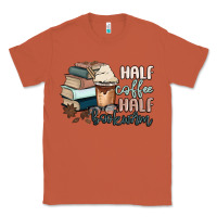 Copper half coffee half bookworm Classic Tee - MaliasSmallBusiness