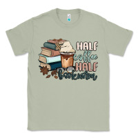 Matcha half coffee half bookworm Classic Tee - MaliasSmallBusiness