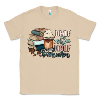 Mushroom half coffee half bookworm Classic Tee - MaliasSmallBusiness