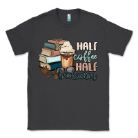 Smoke half coffee half bookworm Classic Tee - MaliasSmallBusiness