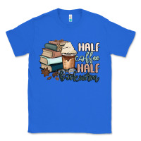 True Royal half coffee half bookworm Classic Tee - MaliasSmallBusiness