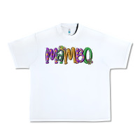 White mardi gras mambo Urban Heavy Tee - MaliasSmallBusiness