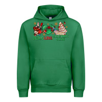 Emerald peace love christmas cakes bbs Urban Hoodie - BundleAndBundleShop