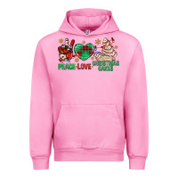 Fuchsia Pink peace love christmas cakes bbs Urban Hoodie - BundleAndBundleShop