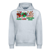 Heather Grey peace love christmas cakes bbs Urban Hoodie - BundleAndBundleShop