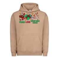 Pigment Burro peace love christmas cakes bbs Urban Hoodie - BundleAndBundleShop
