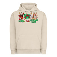Peace Love Christmas Cakes Bbs Urban Hoodie | Teevron