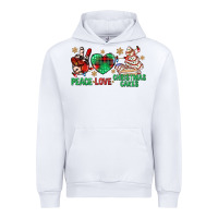 White peace love christmas cakes bbs Urban Hoodie - BundleAndBundleShop