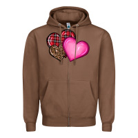 Chestnut valentine's day hearts Zipper Hoodie - RanaPortraitStore