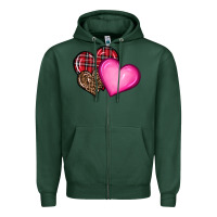 Sports Green valentine's day hearts Zipper Hoodie - RanaPortraitStore