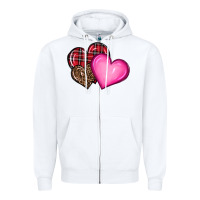 White valentine's day hearts Zipper Hoodie - RanaPortraitStore