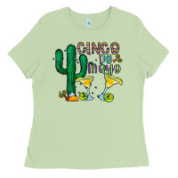 Matcha cinco de mayo cactus Ladies Tee - CowhideDigitalArt